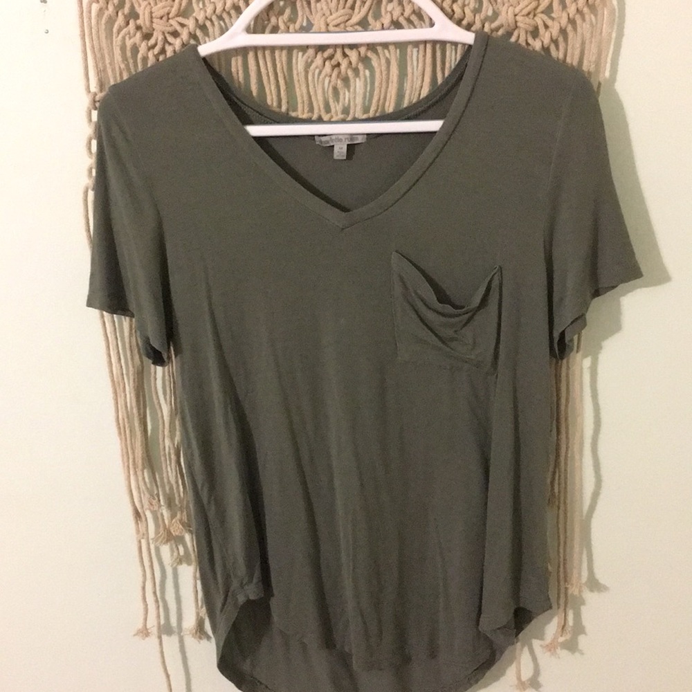 stretchy green charlotte russe pocket tee